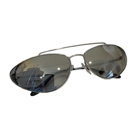 NEW Prada Silver Irregular 66mm Cat Eye Sunglasses - Picture 1 of 11